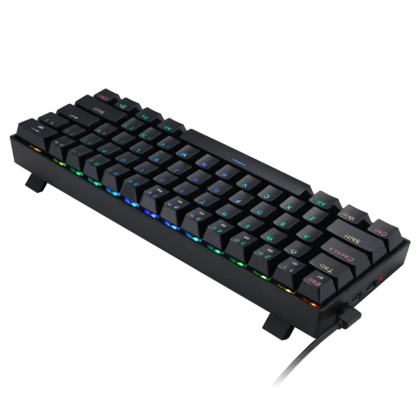 Redragon K530 Draconic 60% Compact RGB Wireless 61 Keys TKL Designed 5.0 Bluetooth Gaming Mechanical Keyboard – Black – Brown Switches