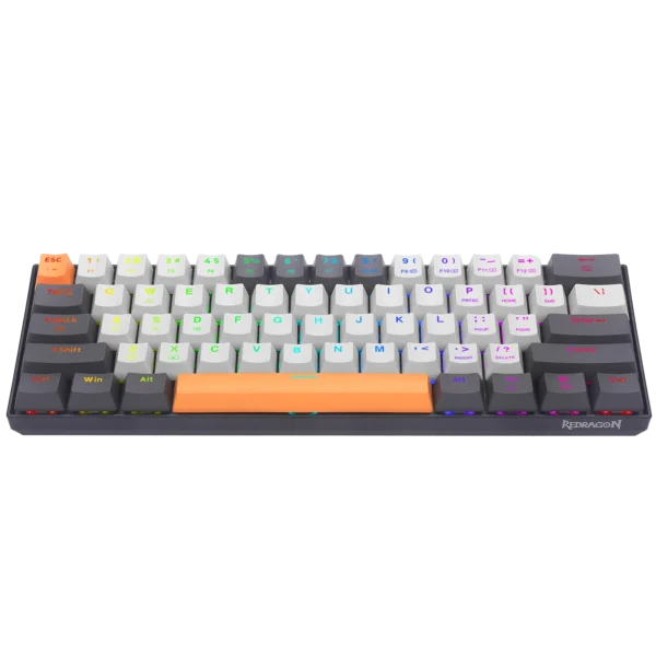 Redragon K644 GG RGB Caraxes Wired Gaming Keyboard, 60% Size, Outemu Red Switches