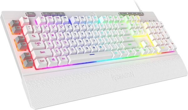 Redragon K512W SHIVA RGB Backlit Membrane Gaming Keyboard (White)