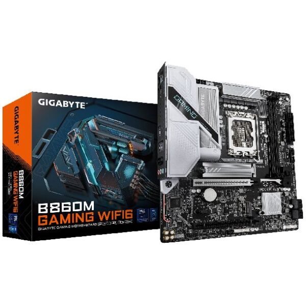 GIGABYTE B860M GAMING WIFI6 DDR5 Micro‑ATX Motherboard – Intel 12th/13th/14th Gen CPU Support, PCIe Gen5, Ultra Durable