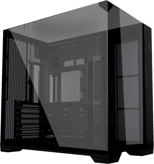 Lian Li O11 Vision Compact Black | Premium ATX Mid‑Tower Case with Pillar‑less Glass, 360mm Radiator Support & PCMR Collaboration