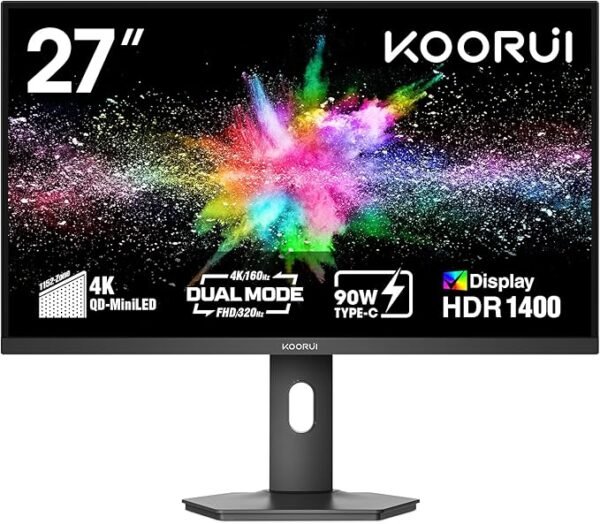 Koorui S2741LM 4K Mini LED Monitor – Ultra HD Resolution, Advanced Backlight, and Eye Comfort Design