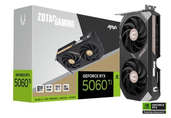ZOTAC GAMING GeForce RTX 5060 Ti AMP 8GB GDDR7 Graphics Card