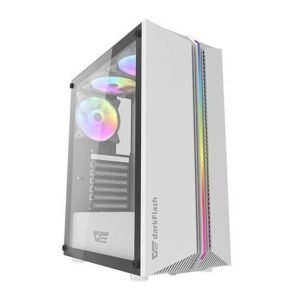 DarkFlash DK151 Mid-Tower ATX Case With 3 ARGB Fans - White