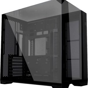 Lian Li O11 Vision Compact Black | Premium ATX Mid‑Tower Case with Pillar‑less Glass, 360mm Radiator Support & PCMR Collaboration
