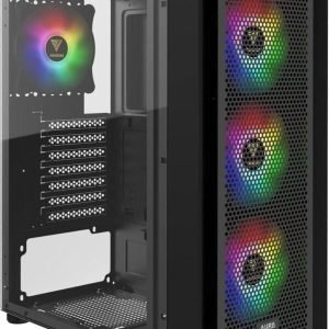 1st Player T7 ARGB Mid-Tower ATX Gaming Case - Black