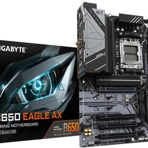 GIGABYTE B650 EAGLE AX DDR5 ATX Motherboard – AMD Ryzen 7000 CPU Support, PCIe Gen5, Ultra Durable Gaming