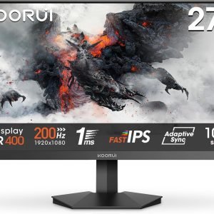 Koorui G2711P 200HZ Full HD LED Monitor – Large 27-Inch Display, Wide Viewing Angles, and Eye Comfort Technology