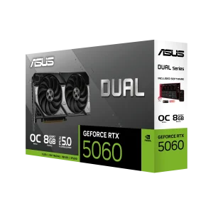 Asus Dual GeForce RTX 5060 8GB GDDR7 OC Edition (PCIe 5.0, 8GB GDDR7, DLSS 4, HDMI 2.1b, DisplayPort 2.1b graphics card