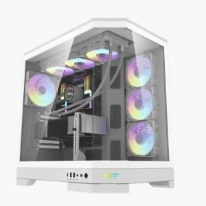 darkFlash DQX90 LUXURY Gaming Desktop PC Mid Tower Gaming Case White