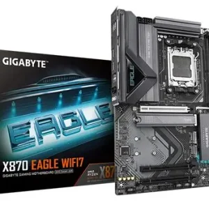 GIGABYTE X870 EAGLE WIFI7 DDR5 ATX Motherboard – AMD Ryzen 7000/8000 CPU Support, PCIe Gen5, Ultra Durable Gaming