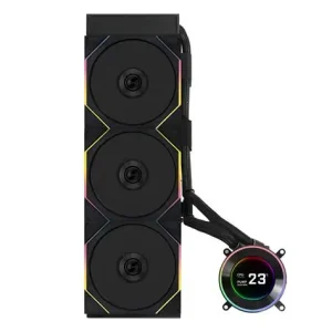 Lian Li HydroShift II LCD‑C 360TL Black | Flagship AIO Liquid Cooler with 2.88” IPS LCD & TL Wireless Fans