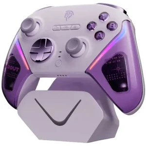 EasySMX D10 Wireless Controller [Black‑Purple] | Ergonomic Gamepad with Hall Effect Joysticks