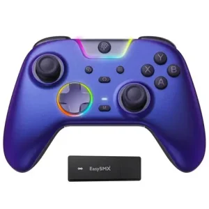 EasySMX X05 Pro Wireless Controller [Aurora Purple] | Advanced Multi‑Platform Gamepad with Hall Effect Joysticks