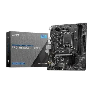 MSI PRO H610M-S DDR4 Micro-ATX Motherboard with PCIe 4.0, Gigabit LAN, and Core Boost Technology