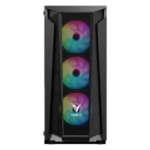 FSP VG15FE Mid‑Tower Gaming Case – Tempered Glass, 4 ARGB Fans, 550W Bronze PSU & Mesh Front