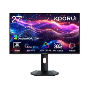 Koorui S2721PM 2K Mini LED 200HZ Monitor – Ultra-Clear QHD Resolution, Advanced Backlight, and Eye Comfort Design