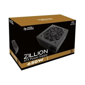 Super Flower Zillion 650W 80+ Bronze Power Supply – High Efficiency, DC‑DC Design, Flat Cables, Quiet Cooling & Full Protection
