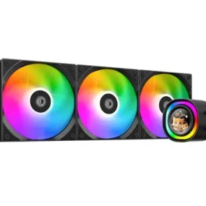 ID‑Cooling FX360 LCD Black – 360mm Liquid CPU Cooler with Fully Customizable LCD, ARGB Fans & Silent Operation
