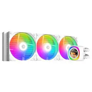 ID‑Cooling FX360 LCD White – 360mm Liquid CPU Cooler with Fully Customizable LCD, ARGB Fans & Silent Operation