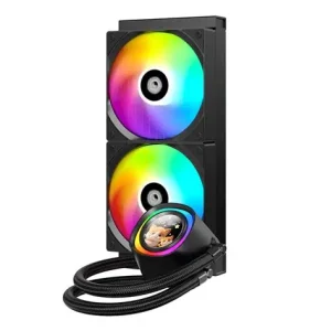 ID‑Cooling FX240 LCD Black – 240mm Liquid CPU Cooler with Fully Customizable LCD, ARGB Fans & Silent Operation