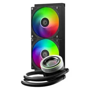 ID-COOLING FX240 INF Black | 240mm ARGB Liquid CPU Cooler with 280W Cooling Capacity, Infinity Mirror Design, Quiet Fans & Full Intel/AMD Compatibility