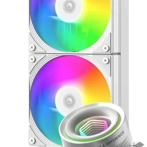 ID-COOLING FX240 INF White | 240mm ARGB Liquid CPU Cooler with 280W Cooling Capacity, Elegant White Infinity Mirror Design, Quiet Fans & Full Intel/AMD Compatibility