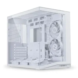 Lian Li O11D Mini V2 White | Compact ATX Mid‑Tower Case with Pillar‑less Glass, 400mm GPU Support & Enhanced Cooling
