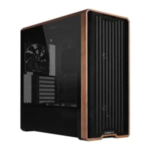 Lian Li Lancool 217 Black | Premium Mid‑Tower ATX Case with Walnut Accents, 5 Pre‑Installed PWM Fans & Dual PSU Support