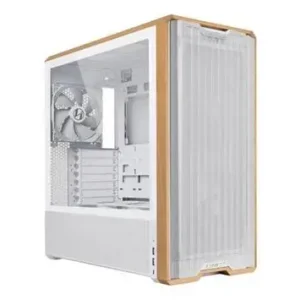 Lian Li Lancool 217 White | Premium Mid‑Tower ATX Case with Walnut Accents, 5 Pre‑Installed PWM Fans & Dual PSU Support