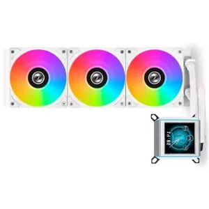 Lian Li Galahad II LCD 360 White | Flagship AIO Liquid Cooler with 2.88” IPS LCD & Asetek 8.5th Gen Pump