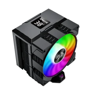 Redragon CC-1013 Digital ARGB CPU Cooler With Temperature Display 12cm RGB Fan 4x Heat Pipes