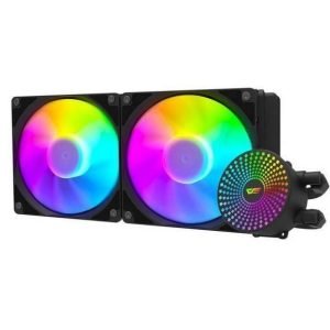 DarkFlash Radiant DC 240 ARGB AIO CPU Liquid Cooler – Black