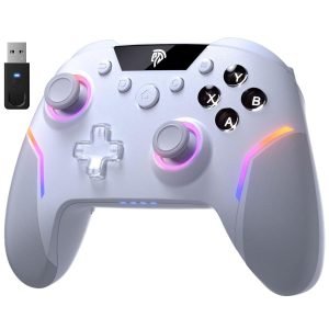 EasySMX X05 Pro Wireless Controller [Black‑White] | Advanced Multi‑Platform Gamepad with Hall Effect Joysticks